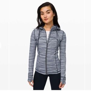 Lululemon hooded define jacket navy stripe 5